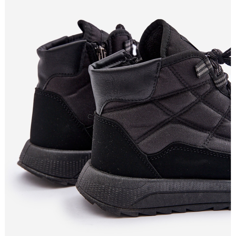 Zateplené pánské zimní boty na šněrování Progress PROGJ-24-153 Černá 2