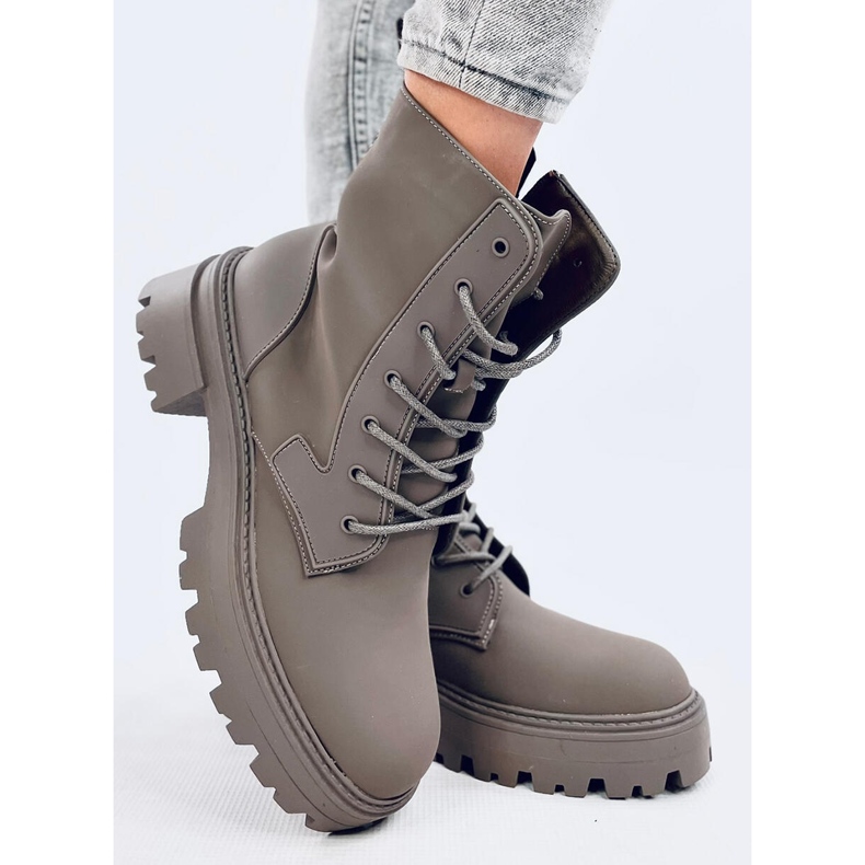 Šněrovací kozačky Tamar Green zelená 2 Šněrovací kozačky Tamar Green zelená 2