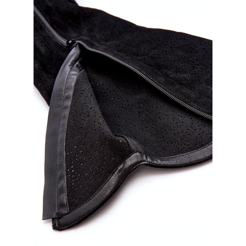 Dámské prolamované boty černé S.Barski HY66-132 černá 4 Dámské prolamované boty černé S.Barski HY66-132 černá 4