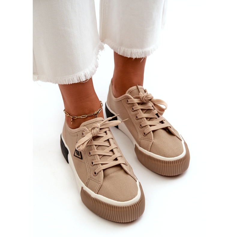 MSMG Dámské nízké tenisky, hnědé hnědý 2