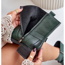 Zazoo 60480 zateplené kožené kozačky na nízkém podpatku, tmavě zelené zelená 2 Zazoo 60480 zateplené kožené kozačky na nízkém podpatku, tmavě zelené zelená 2