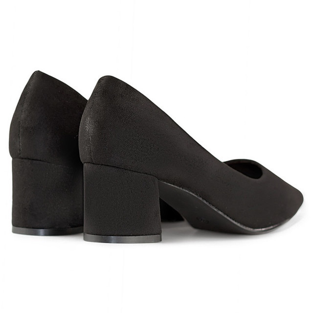 Semišové lodičky na nízkém podpatku, klasické černé dámské lodičky na vysokém podpatku černá 1
