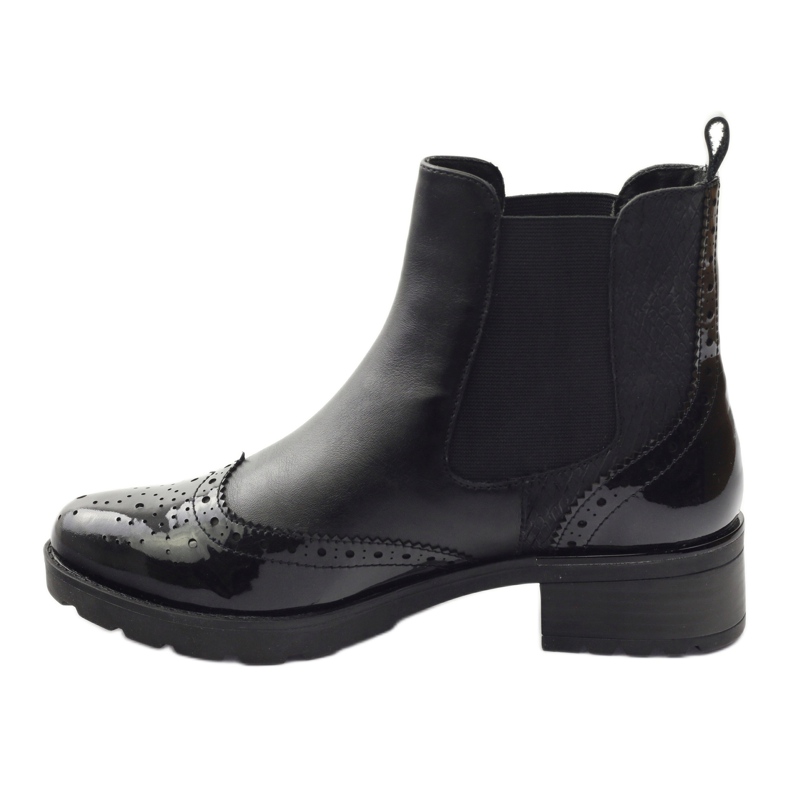 Kotníkové boty Caprice Jodhpur kozačky dámské boty 25405 černý 2