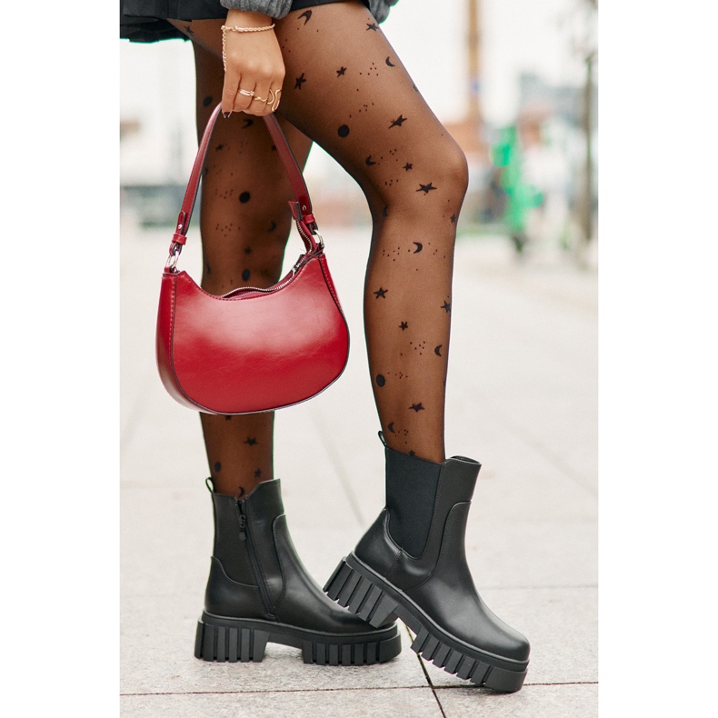 Zateplené Chelsea Boots se zipem S.Barski HY42-975 Black černý 2