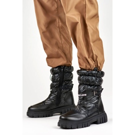 Dámské sněhule se silnou podrážkou, černá OH-29B 1