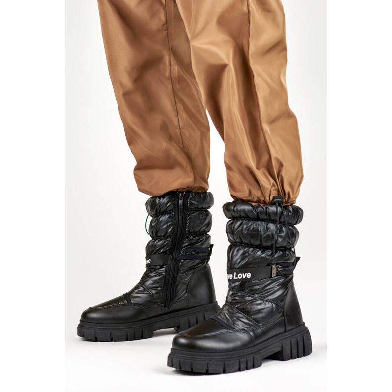 Dámské sněhule se silnou podrážkou, černá OH-29B černý 1
