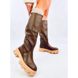 Hrubé boty Hewes Army Green zelená 2