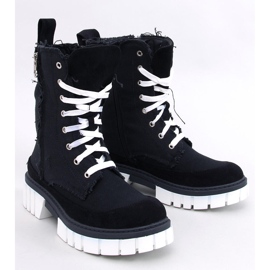 Plátěné kotníkové boty s chráničem Vaugh Black černá 1