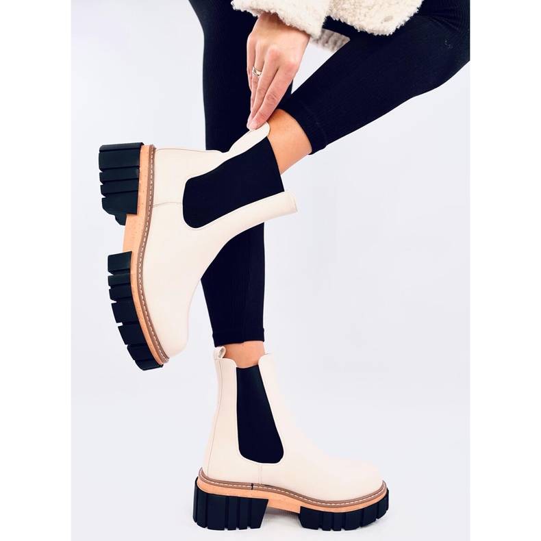 Dámské chelsea boty Bella Beige béžový 1