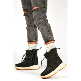 Dámské sněhule na platformě, černé 24-16321B černý 2