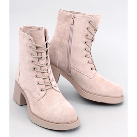 Šněrovací kotníkové boty Mayfield Beige béžový 1