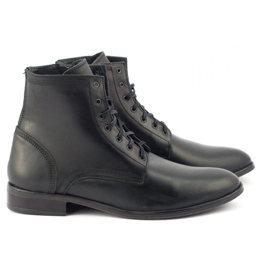 Olivier Pánské kožené Chelsea boots, nezateplené, 287 Black černý 2