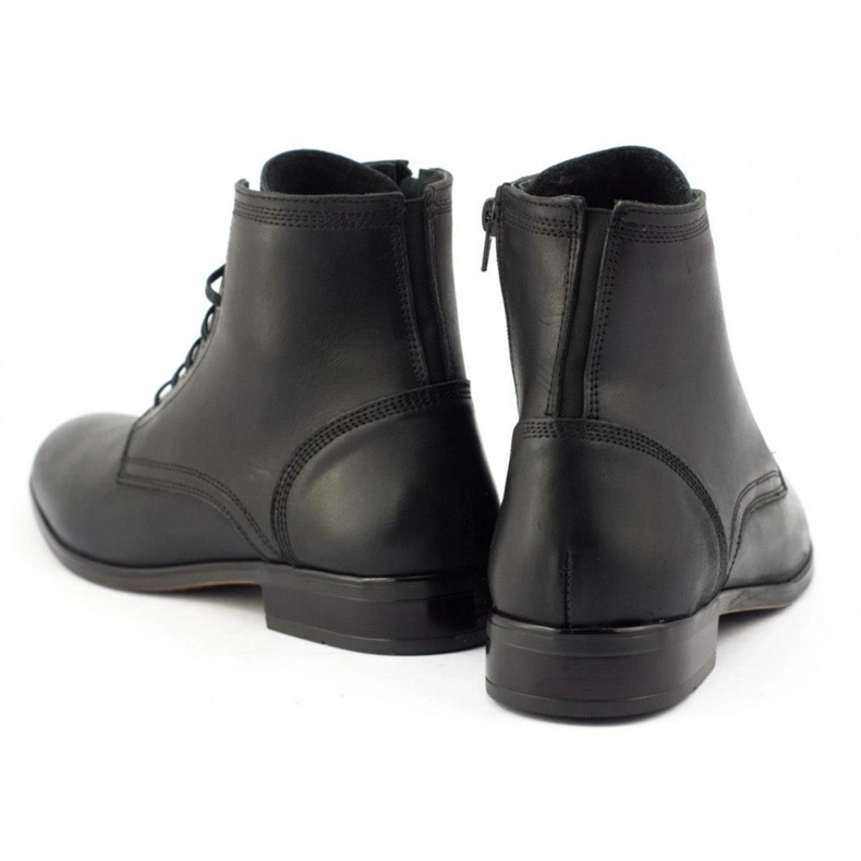 Olivier Pánské kožené Chelsea boots, nezateplené, 287 Black černý 3
