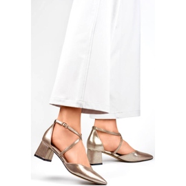 Dámské stříbrné páskové lodičky GD-FL1150T stříbrný 2