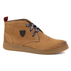 Chukka pánské kožené boty KAMPOL 110/410 světle hnědé béžový 1