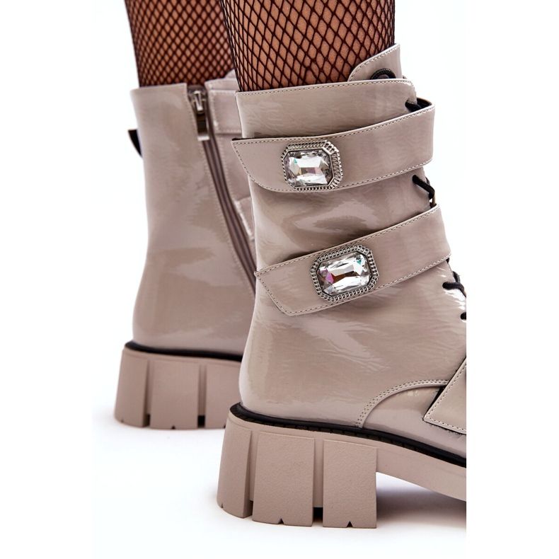 Dámské pracovní boty Patent Světle šedá S.Barski MR870-61 2 Dámské pracovní boty Patent Světle šedá S.Barski MR870-61 2