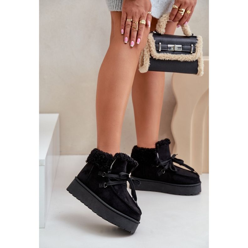 Dámské sněhule na platformě s kožíškem, Branek Black Ciabellae černá 2 Dámské sněhule na platformě s kožíškem, Branek Black Ciabellae černá 2