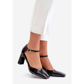 Lodičky na vysokém podpatku z lakované kůže, černá Emindria 1 Lodičky na vysokém podpatku z lakované kůže, černá Emindria 1