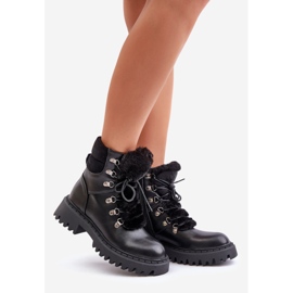 Zateplená turistická obuv na zip z ekokůže, Black Willatta černá 1