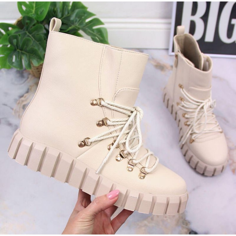 Zateplené boty na platformě Potocki W WOL108B béžové béžový 1