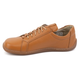 Olivier Dámské minimalistické barefoot kožené boty 1242 červená oranžový 1