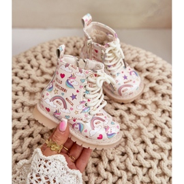 Dětské zateplené kozačky se zipem Unicorns Beige Tiptop béžový 5