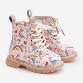 Dětské zateplené kozačky se zipem Unicorns Beige Tiptop béžový 1