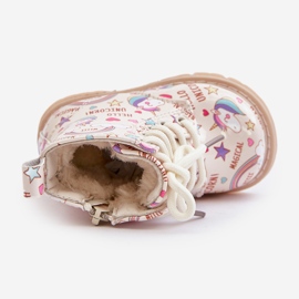 Dětské zateplené kozačky se zipem Unicorns Beige Tiptop béžový 3