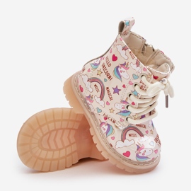 Dětské zateplené kozačky se zipem Unicorns Beige Tiptop béžový 4