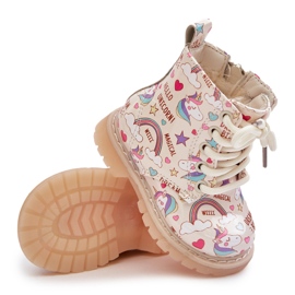 Dětské zateplené kozačky se zipem Unicorns Beige Tiptop béžový 9