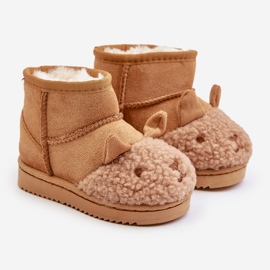 Zateplené dětské sněhule Lamy Camel Esandira béžový 1