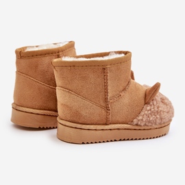 Zateplené dětské sněhule Lamy Camel Esandira béžový 2