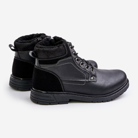 Pánské zateplené pastičky vyrobené z eko kůže, černá Venredia 1