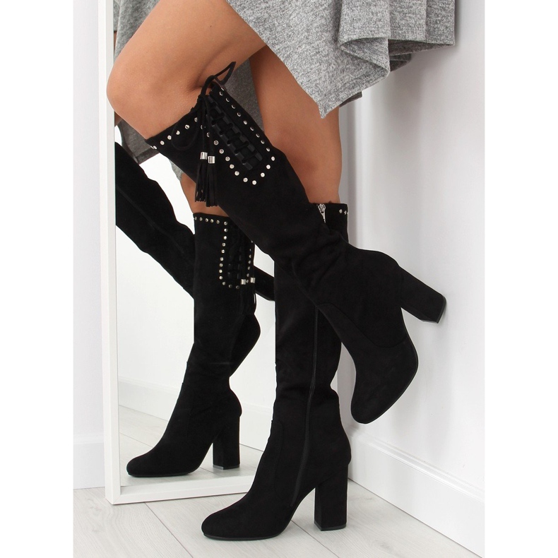 Černé klasické vysoké podpatky černá 1