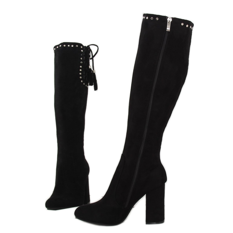 Černé klasické vysoké podpatky černá 2