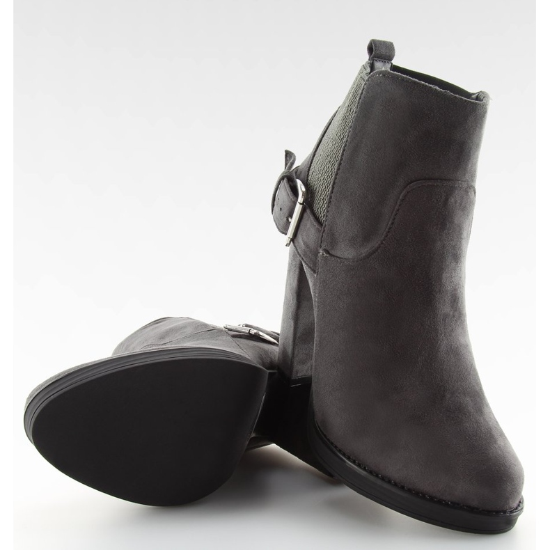 Holínky na sloupku, šedý semiš m267p Grey šedá 1