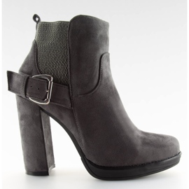 Holínky na sloupku, šedý semiš m267p Grey šedá 2