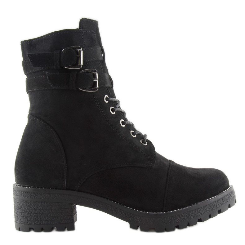 Černé semišové boty Workery Black TS10 Black černá 1 Černé semišové boty Workery Black TS10 Black černá 1