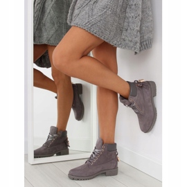 Šedé dřevěné boty pro ženy AT-0623-L Šedé šedá 1 Šedé dřevěné boty pro ženy AT-0623-L Šedé šedá 1