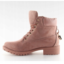 Dámské kozačky černé a růžové AT-0623-L Pink růžový 1