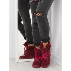 Dámské sněhule vínové 16-570 vínově červené černá 1