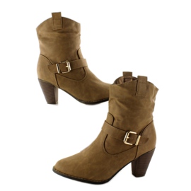Subtilní kozačky 3133-12A Khaki 1