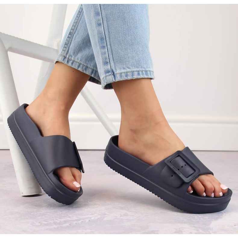 Žabky na platformě Big Star INT1967, tmavě modrá modrý 1