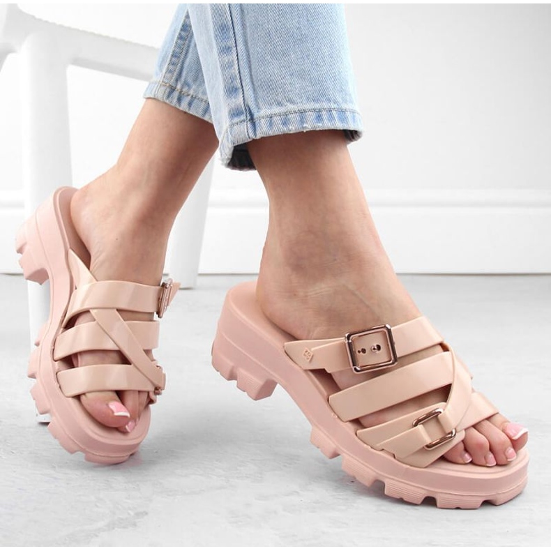 Zaxy vonné nahé žabky na vysokém podpatku W NN285044 INT2009B béžový 1