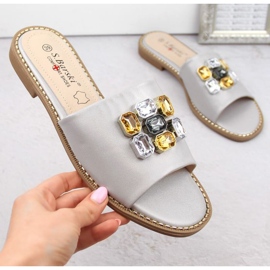 Stříbrné žabky S.Barski W OLI262B se zirkony 1