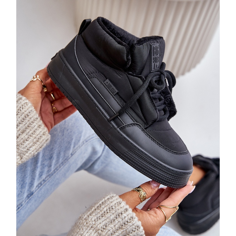 Dámské zateplené tenisky Big Star OO274A530 Černé černá 3