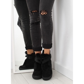 Tenisky s kožešinou černá 3123 černá černý 2