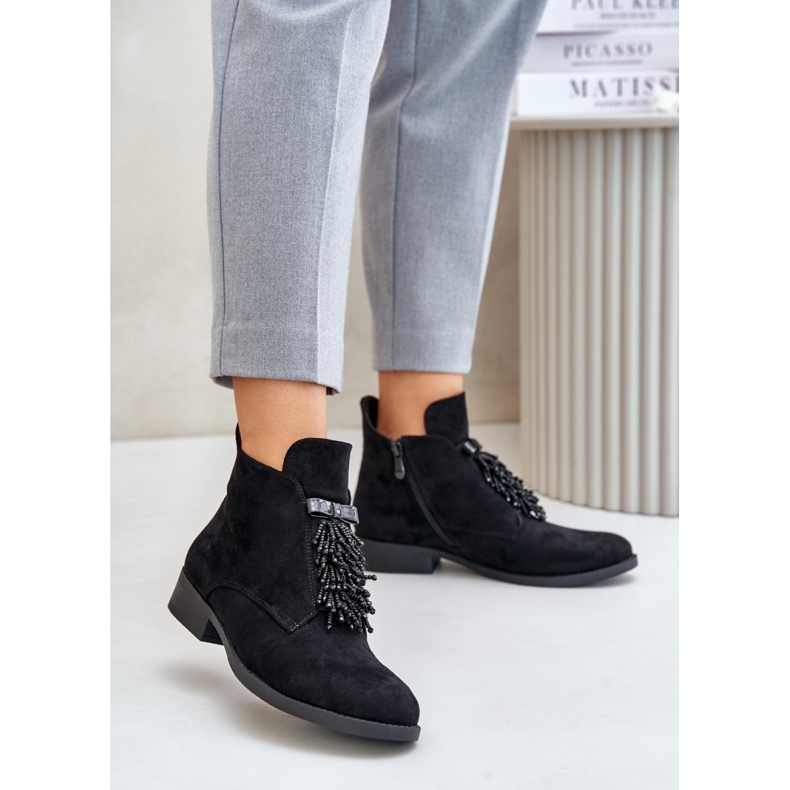 S.Barski HY42-715 Černé kozačky černá 1