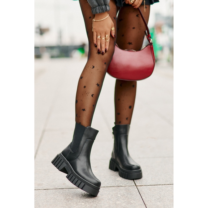 S. BARSKI S.Barski HY42-975 Černé Chelsea boty černá 1