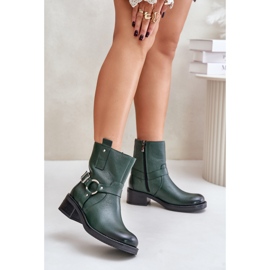 Kotníkové boty Zazoo 60480 Dark Green zelený 1